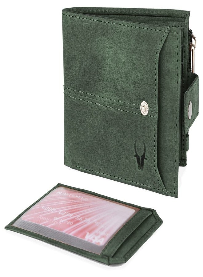 WildHorn Leather RFID Protected Leather Wallet Men, Green Hunter - Image 5